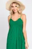 Green Floral Smocked Gathered Tier Maxi Dress sold by Pinkblush