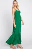 Green Floral Smocked Gathered Tier Maxi Dress sold by Pinkblush