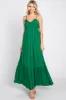 Green Floral Smocked Gathered Tier Maxi Dress sold by Pinkblush