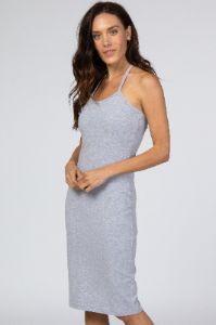 Heather Grey Halter Neck Dress sold by Pinkblush