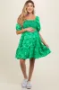 Green Floral Smocked Tiered Maternity Dress sold by Pinkblush