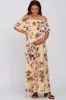 Yellow Floral Off Shoulder Maternity Maxi Dress sold by Pinkblush