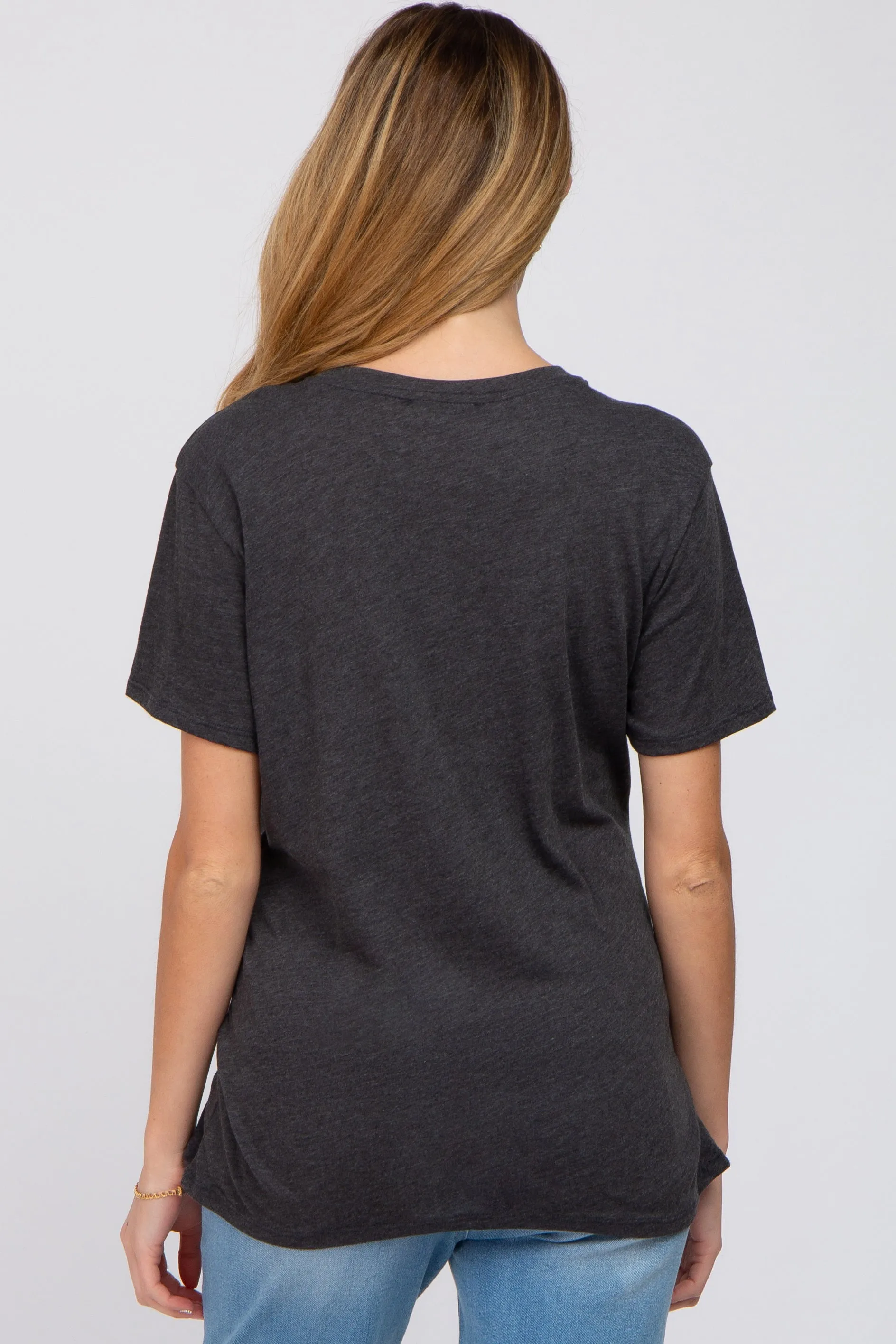 Charcoal Oversized Short Sleeve Maternity Top sold by Pinkblush product image thumbnail 3