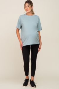 Black Basic Maternity Active Leggings sold by Pinkblush