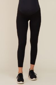 Black Basic Maternity Active Leggings sold by Pinkblush