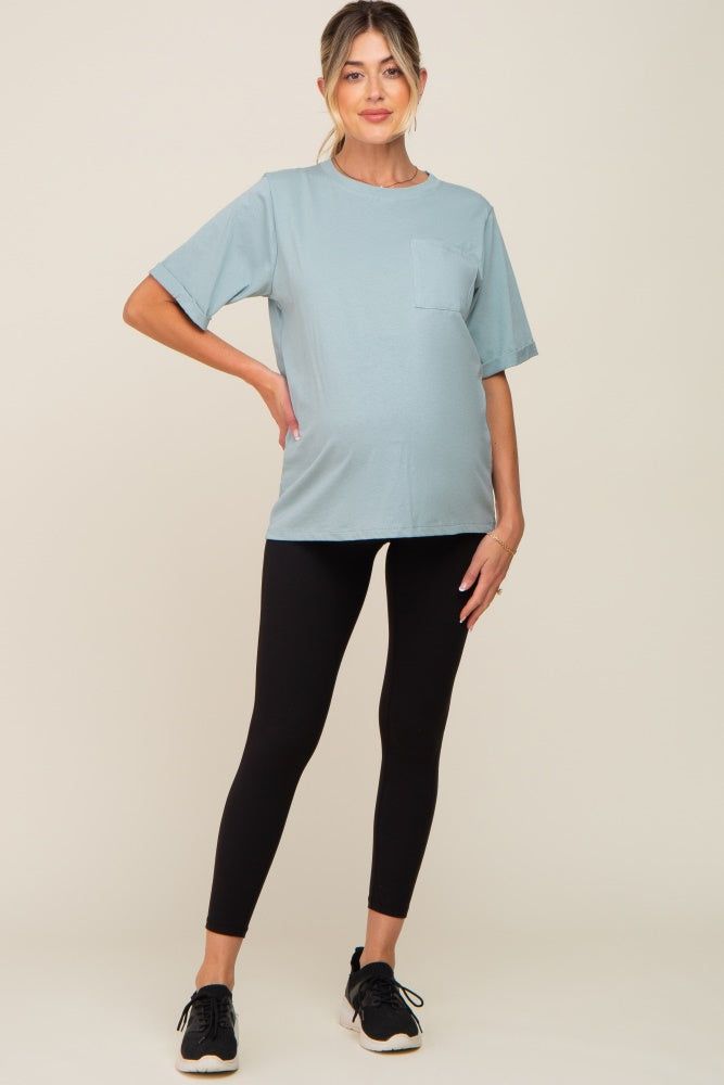 Black Basic Maternity Active Leggings sold by Pinkblush