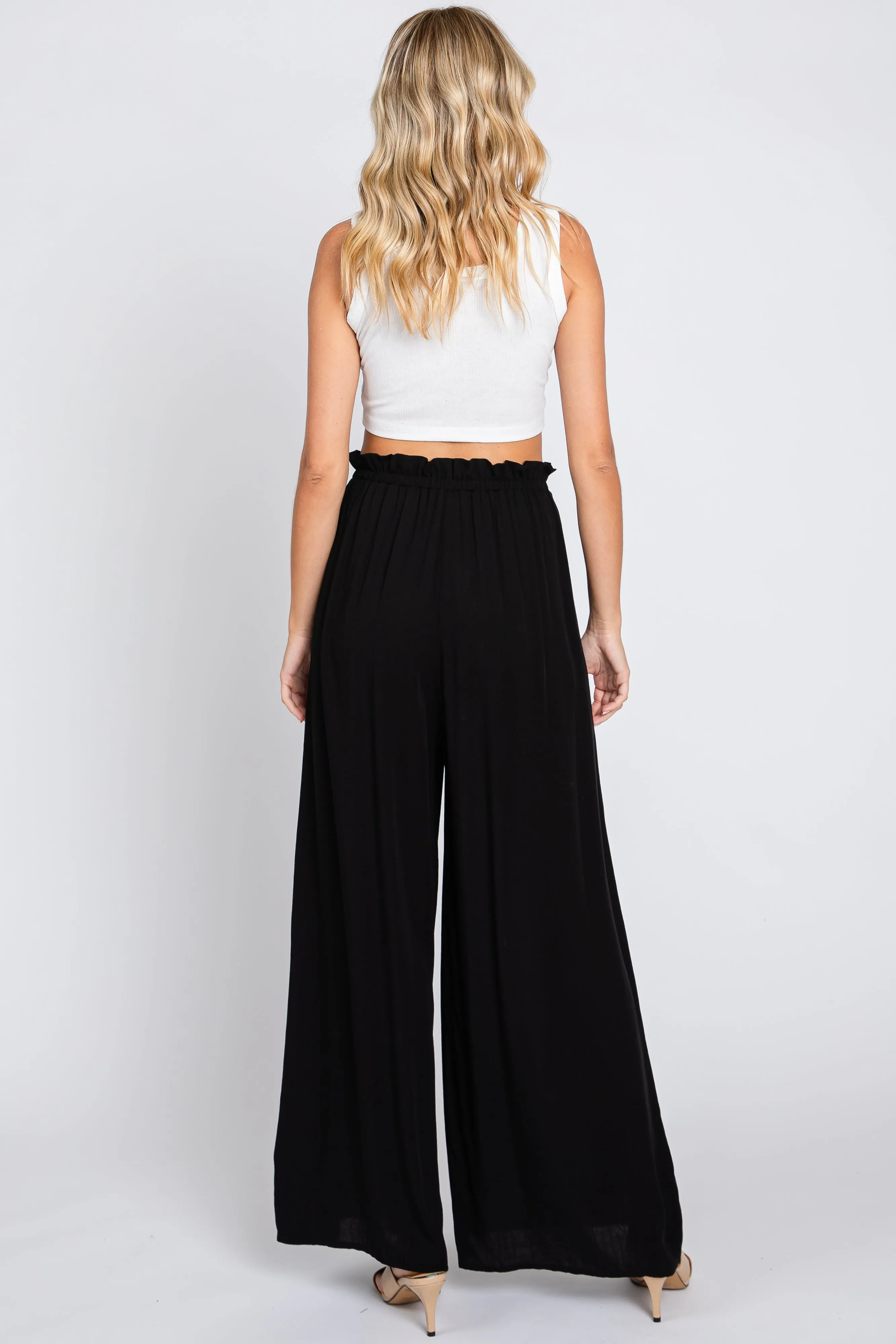 Black Wide Leg Pants sold by Pinkblush product image thumbnail 3