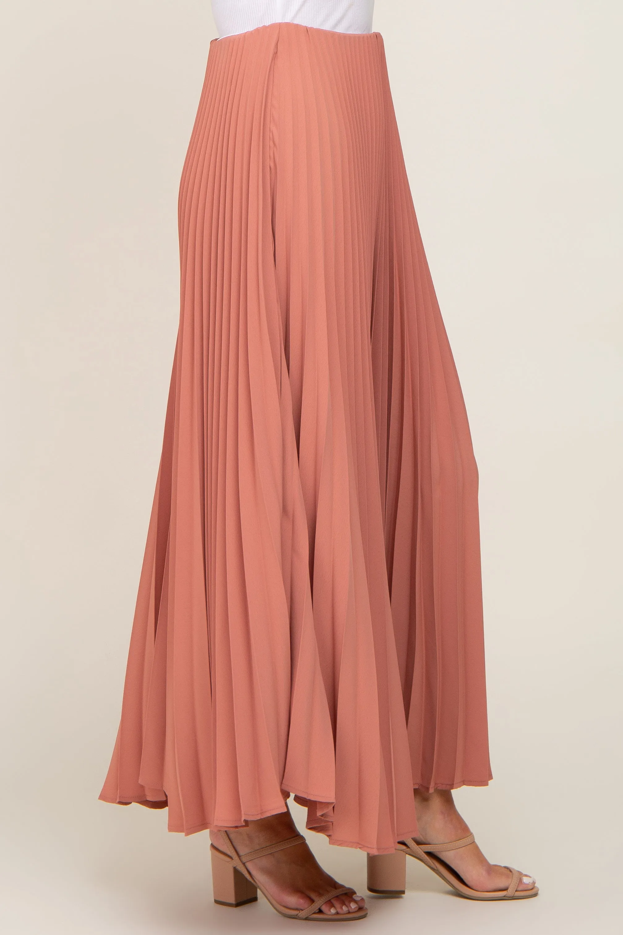 Mauve Pleated Maxi Skirt sold by Pinkblush product image thumbnail 3