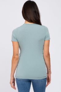 Mint Green Wrap Front Tie Nursing Top sold by Pinkblush