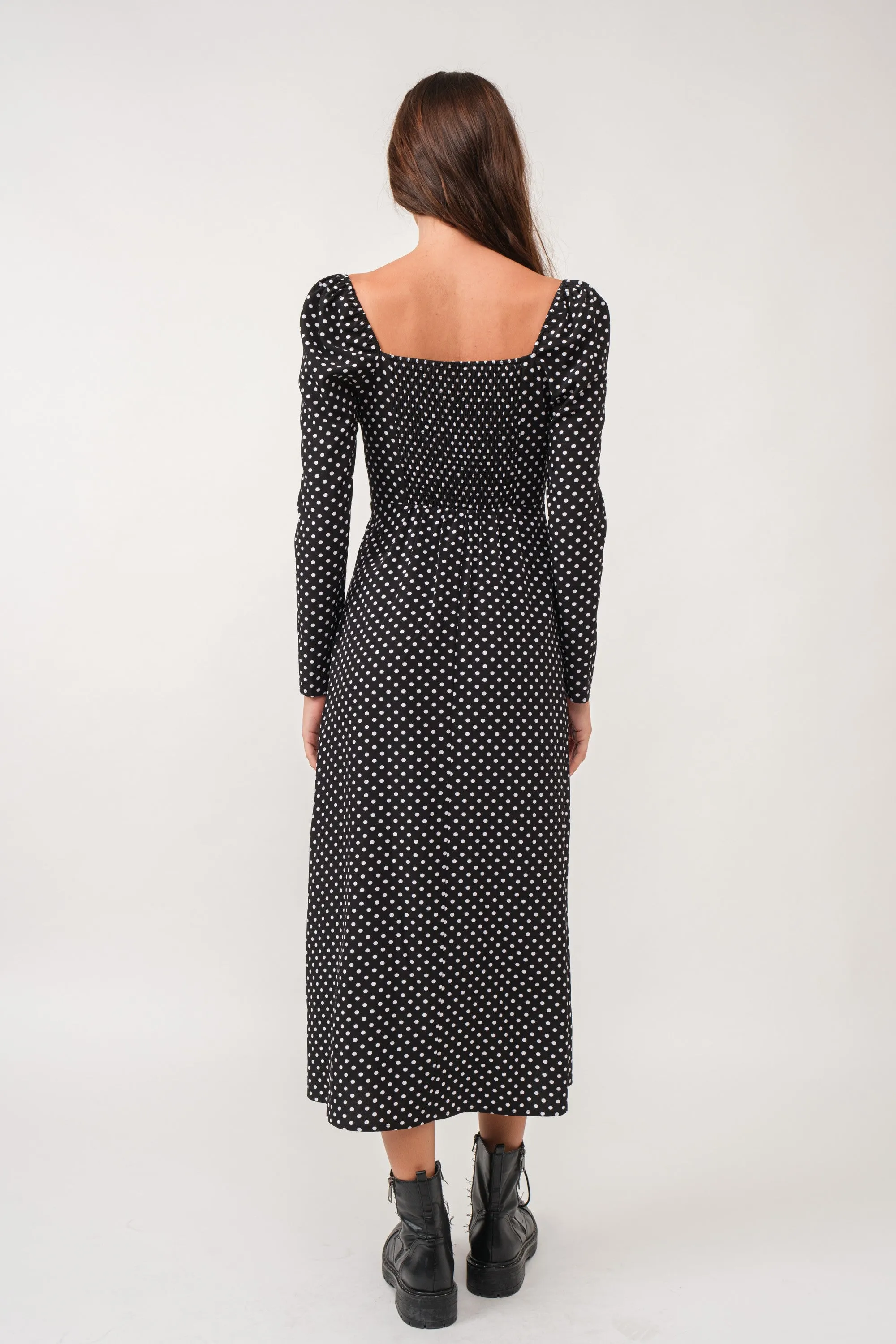 Black Sweetheart Long Sleeve Midi Dress sold by Pinkblush product image thumbnail 4