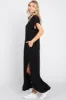 Black Button Down Midi Dress sold by Pinkblush