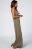 Light Olive Cross Back Wide Leg Jumpsuit sold by Pinkblush