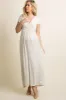 PinkBlush Petite Beige Draped Maternity/Nursing Maxi Dress sold by Pinkblush