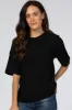 Black Basic Short Sleeve Tee sold by Pinkblush
