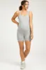 Heather Grey Ribbed Square Neck Sleeveless Maternity Romper sold by Pinkblush