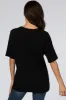 Black Basic Short Sleeve Tee sold by Pinkblush