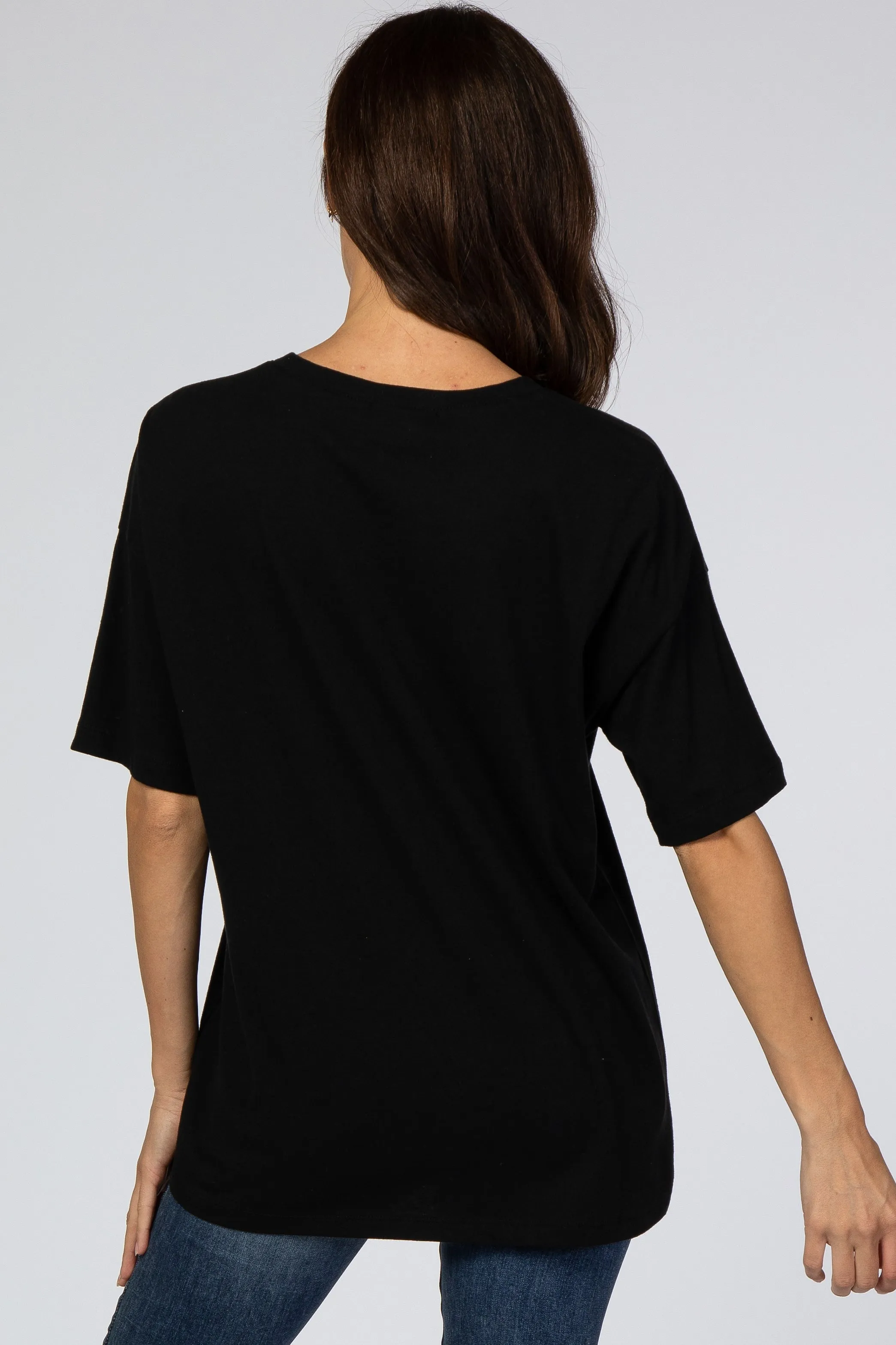 Black Basic Short Sleeve Tee sold by Pinkblush product image thumbnail 3