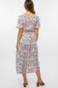 Pink Floral Pleated Maternity Midi Dress sold by Pinkblush