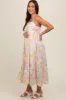 Multi-Color Floral Eyelet Square Neck Maternity Midi Dress sold by Pinkblush