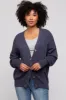 Navy Basic Ribbed Cardigan Sweater sold by Pinkblush