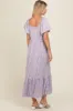 Lavender Floral Short Sleeve Maxi Dress sold by Pinkblush
