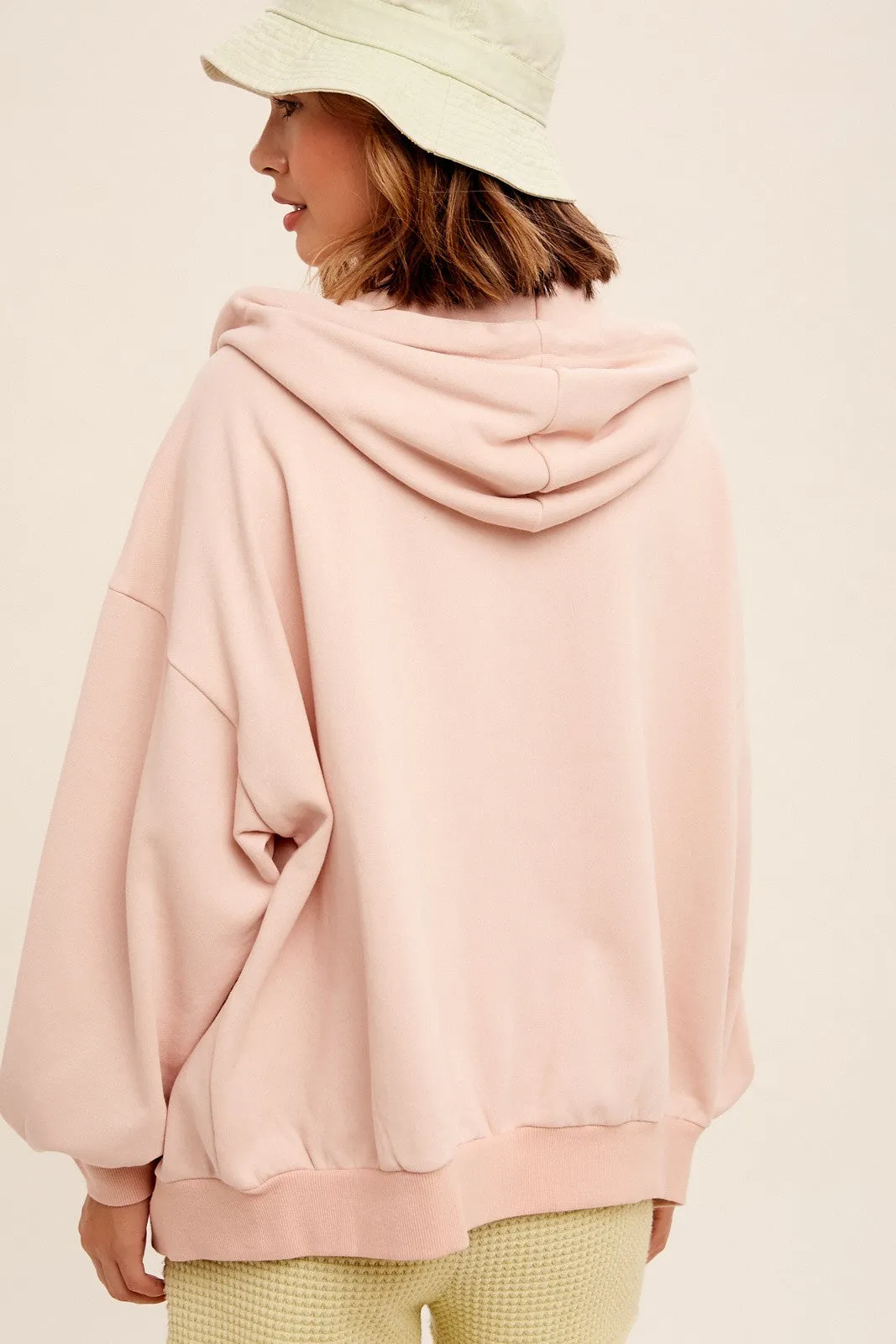 Light Pink Zipper Hooded Jacket sold by Pinkblush product image thumbnail 3