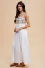 Multi-Color Floral Embroidered Lace-Up Back Maxi Dress sold by Pinkblush