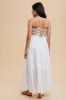 Multi-Color Floral Embroidered Lace-Up Back Maxi Dress sold by Pinkblush