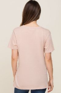 Light Pink Oversized Short Sleeve Maternity Top sold by Pinkblush