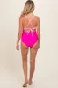Pink Color Block Wrap Front Cutout Maternity One Piece Swimsuit sold by Pinkblush
