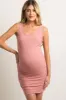 PinkBlush Pink Sleeveless Ribbed Fitted Maternity Dress sold by Pinkblush