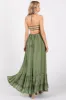 Olive Smocked Halter Cutout Maxi Dress sold by Pinkblush