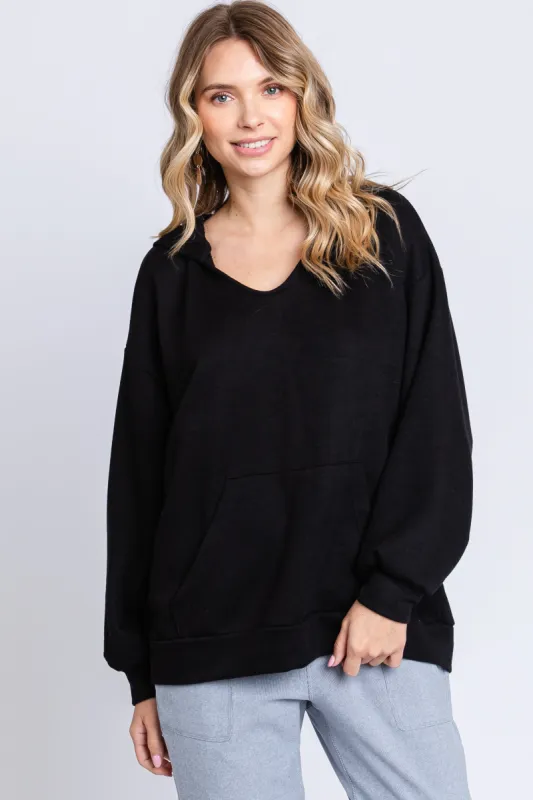 Black Front Pocket Hoodie sold by Pinkblush
