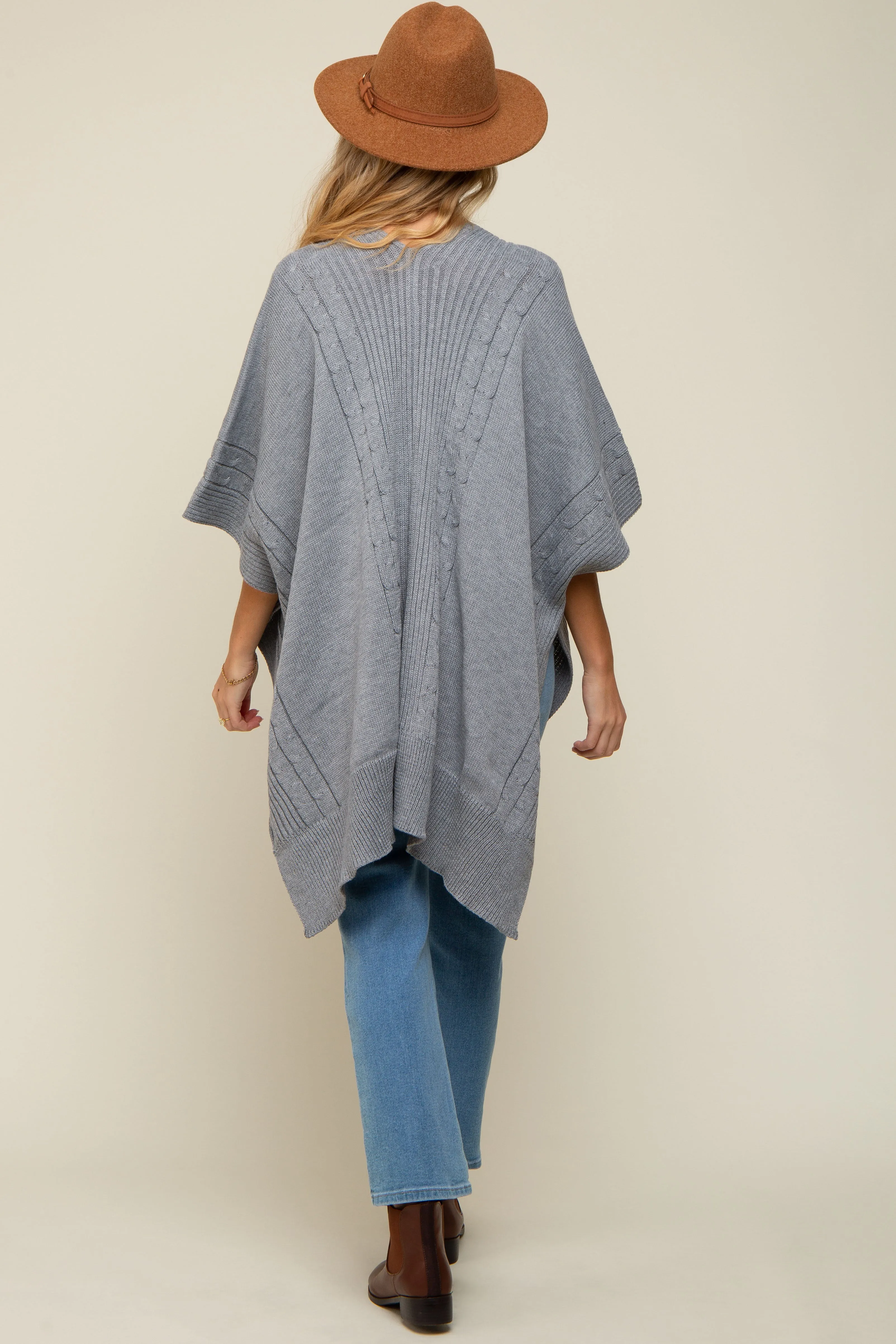 Heather Draped Cable Knit Dolman Sleeve Maternity Cardigan sold by Pinkblush product image thumbnail 3