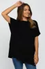 Black Short Sleeve Boatneck Maternity Top sold by Pinkblush