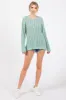 Mint Green Open Knit Front Button Sweater sold by Pinkblush