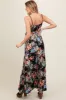 Black Floral Front Tie Maternity Maxi Dress sold by Pinkblush