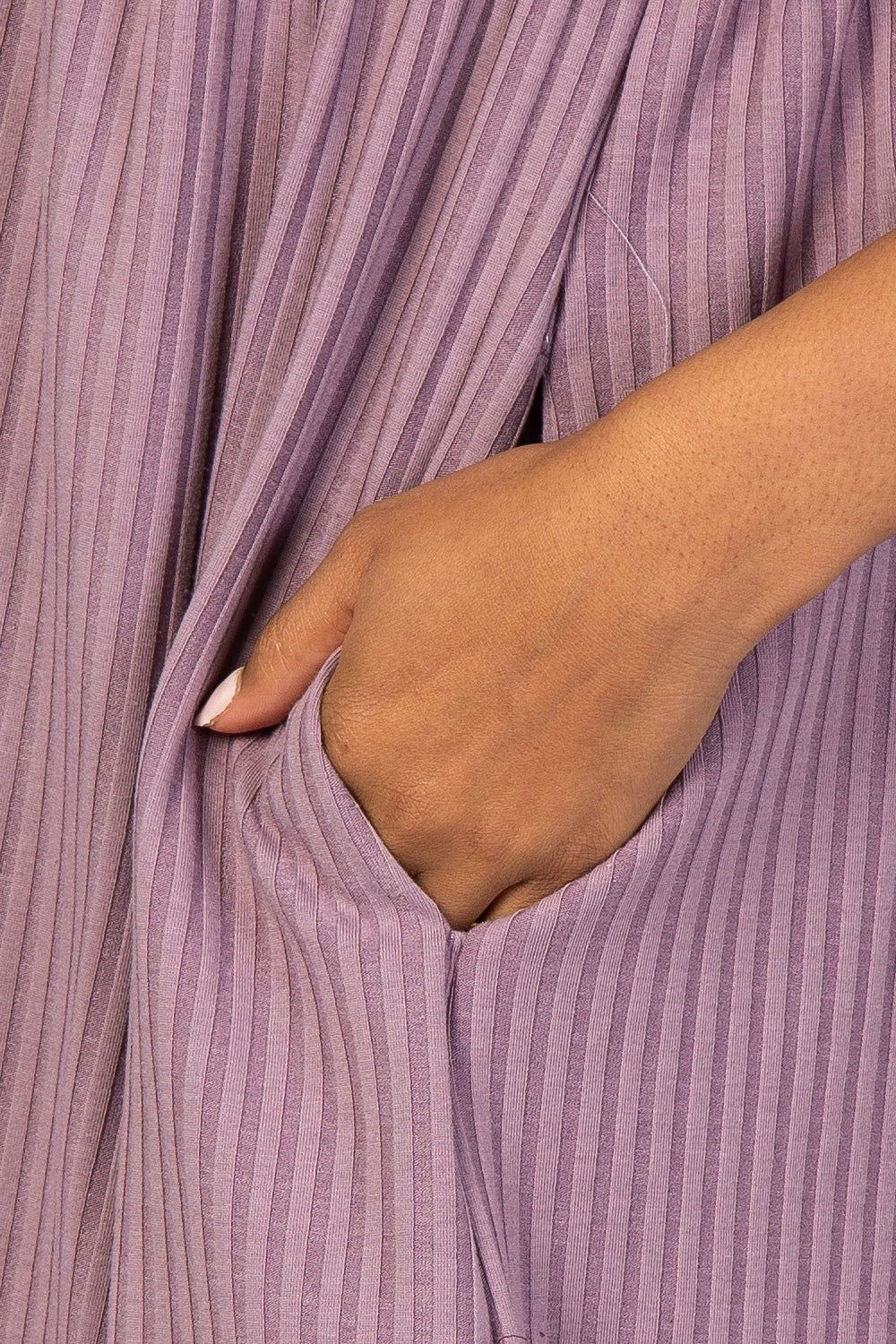 Lavender Ribbed Babydoll Dress sold by Pinkblush product image thumbnail 4