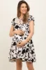 Black Floral Ruffle Lace Maternity Dress sold by Pinkblush