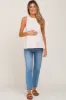 Cream Heathered Maternity Tank Top sold by Pinkblush