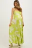 Lime Leaf Print Sleeveless Maternity Maxi Dress sold by Pinkblush