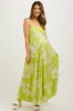 Lime Leaf Print Sleeveless Maternity Maxi Dress sold by Pinkblush