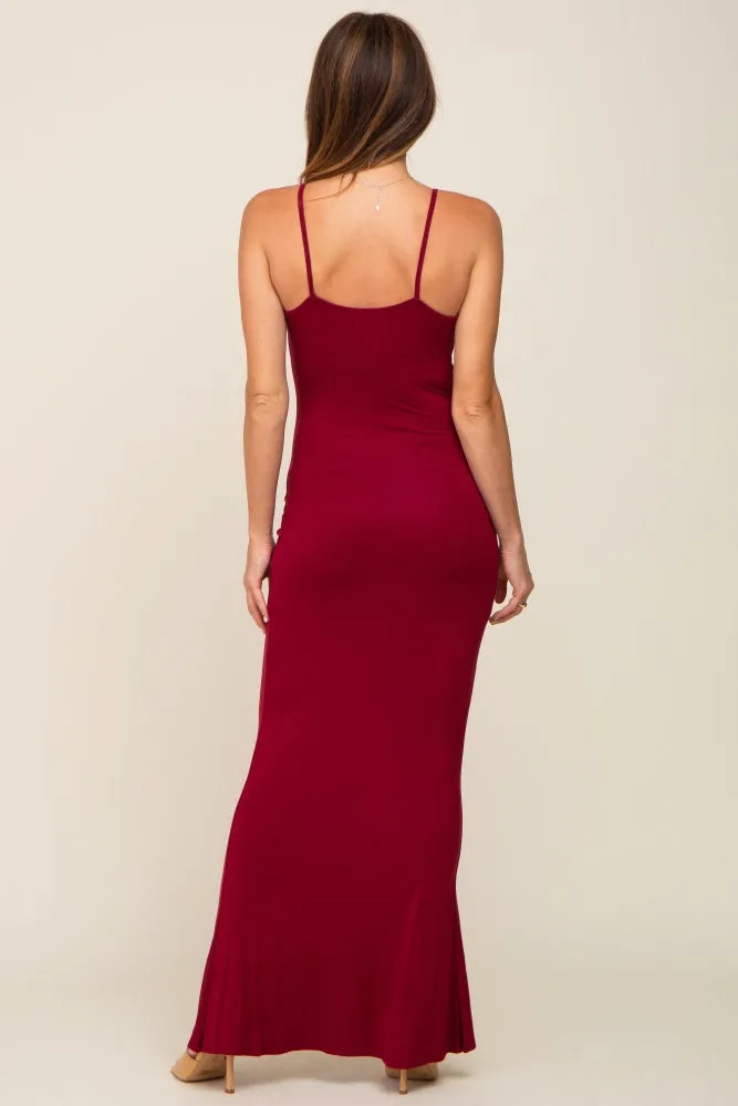 Burgundy Basic Maxi Dress sold by Pinkblush product image thumbnail 3