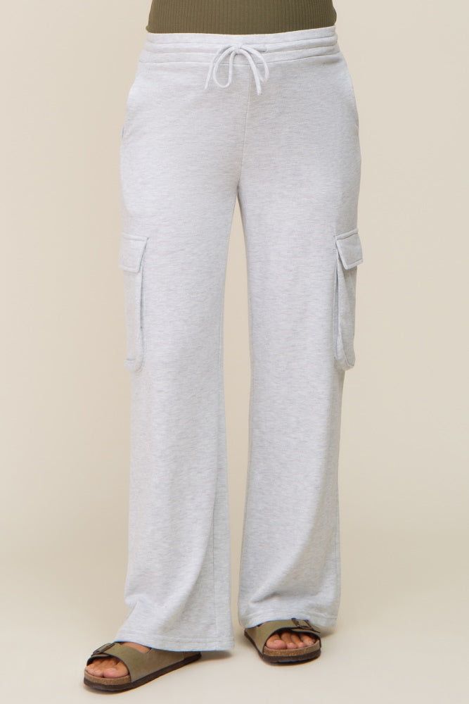 Heather Grey Pocketed Maternity Sweatpants sold by Pinkblush product image thumbnail 2