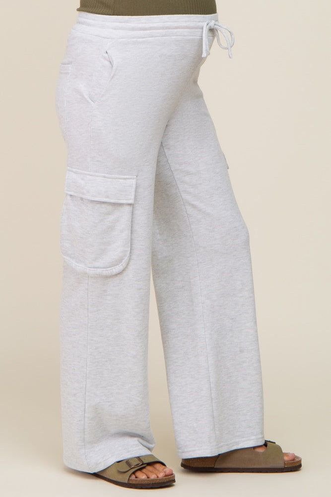 Heather Grey Pocketed Maternity Sweatpants sold by Pinkblush product image thumbnail 3