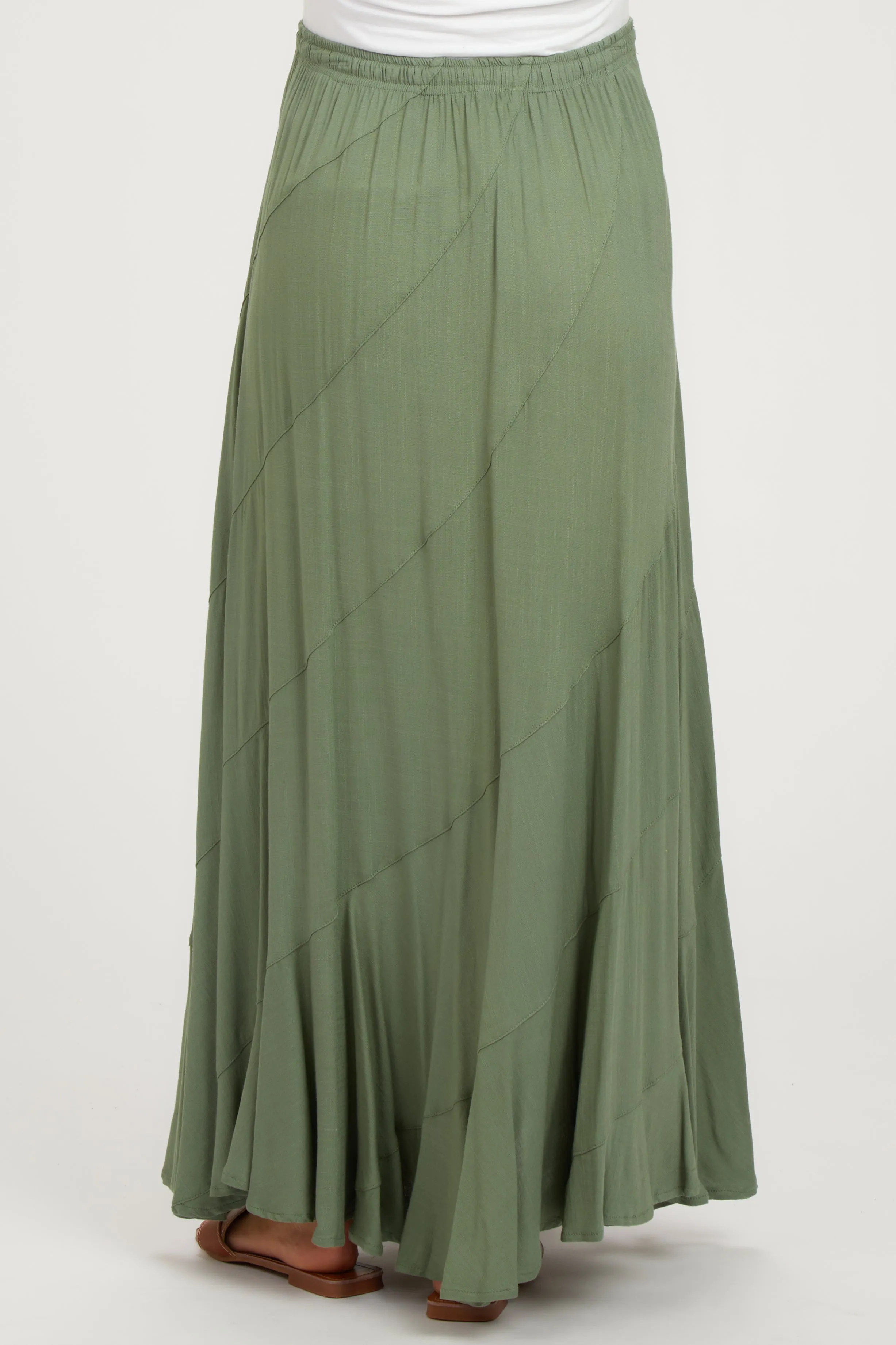 Olive Tassel String Maternity Maxi Skirt sold by Pinkblush product image thumbnail 5