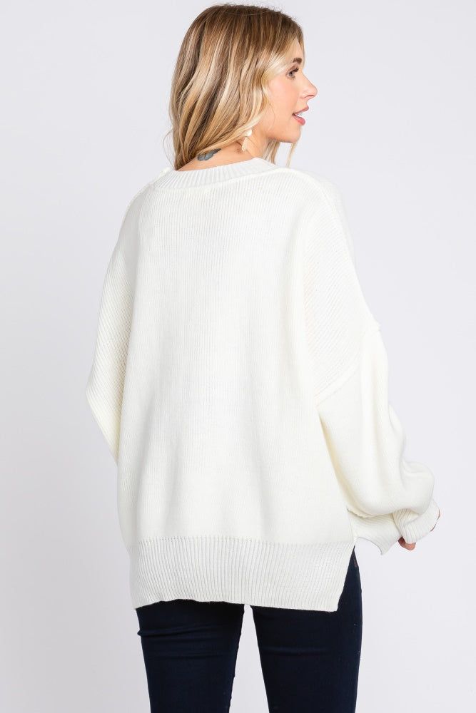 Ivory Long Sleeve Sweater sold by Pinkblush product image thumbnail 3