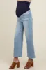 Light Blue Wide Leg Maternity Jeans sold by Pinkblush