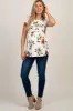 PinkBlush White Floral Crochet Peplum Maternity Top sold by Pinkblush