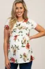 PinkBlush White Floral Crochet Peplum Maternity Top sold by Pinkblush